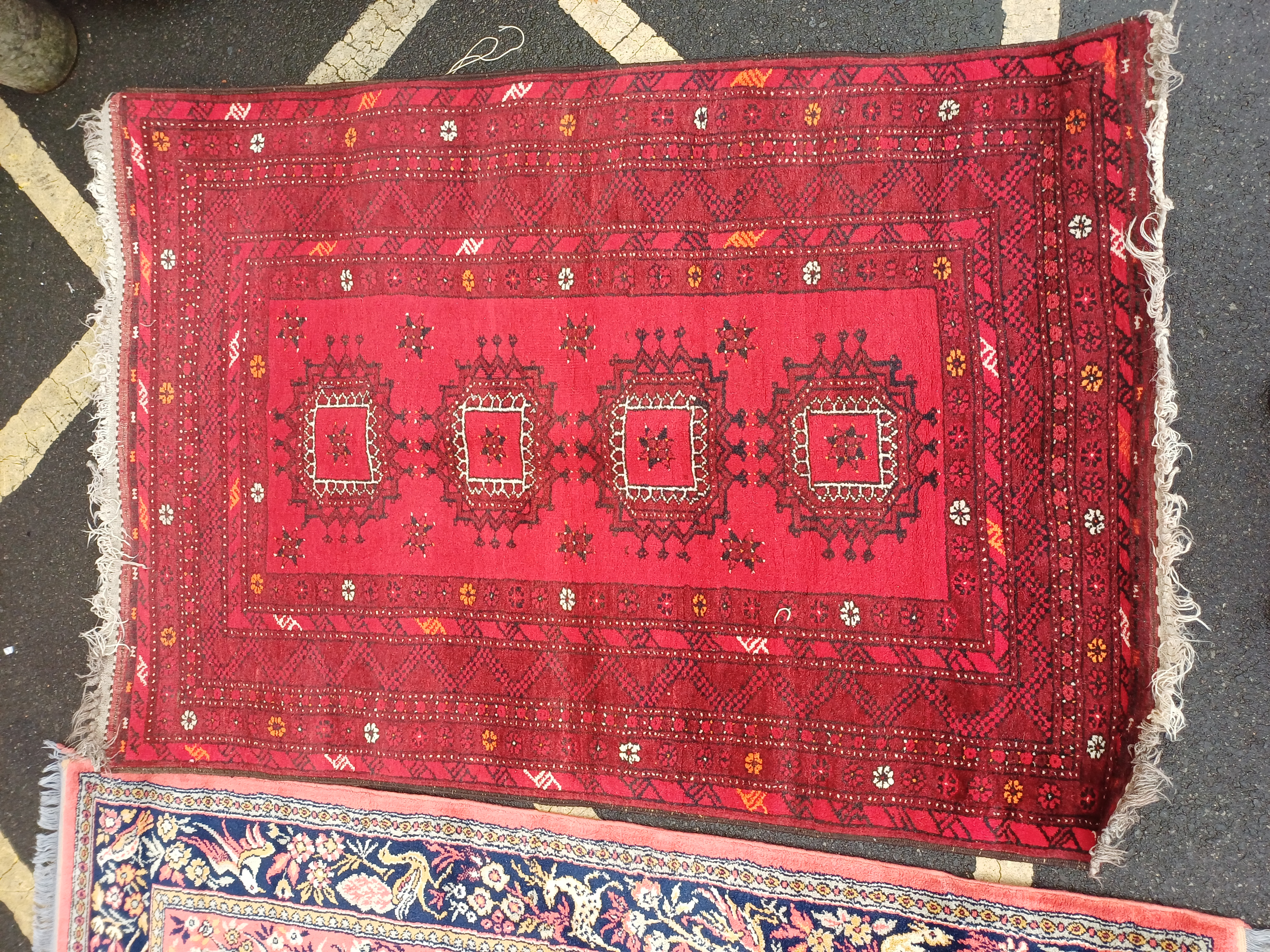 Persian Rug Patters Lot 257 – Two Handmade Wool Persian? Style Pictorial and Turkoman ...