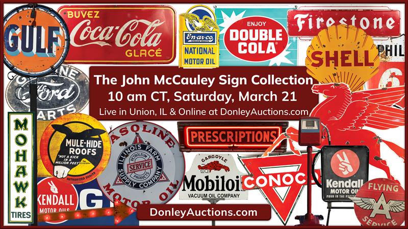 Donley Auctions | The John McCauley Sign Collection
