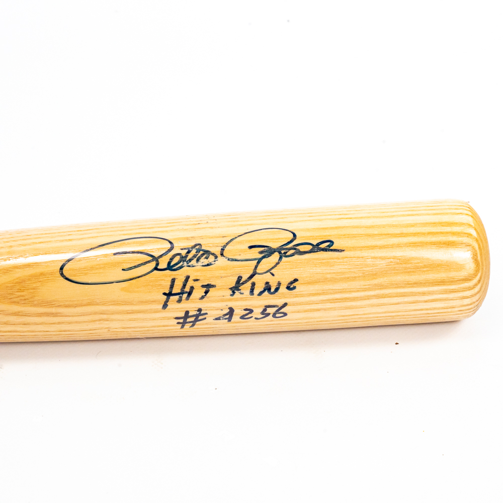 Lot 1154 Pete Rose "Hit King" Autographed Baseball Bat Donley Auctions