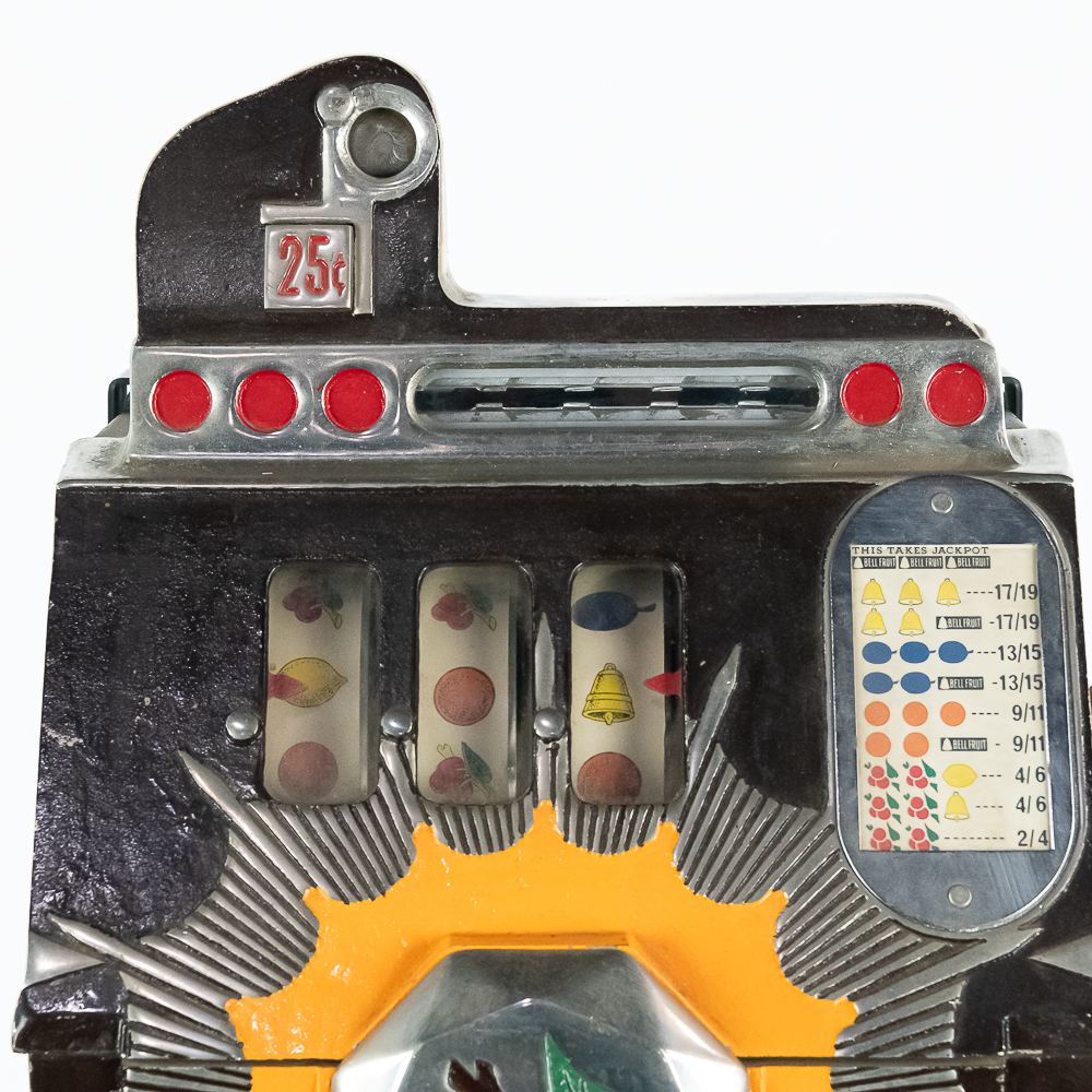 Lot 2030 Bursting Cherry 25 Cent Slot Machine Donley Auctions