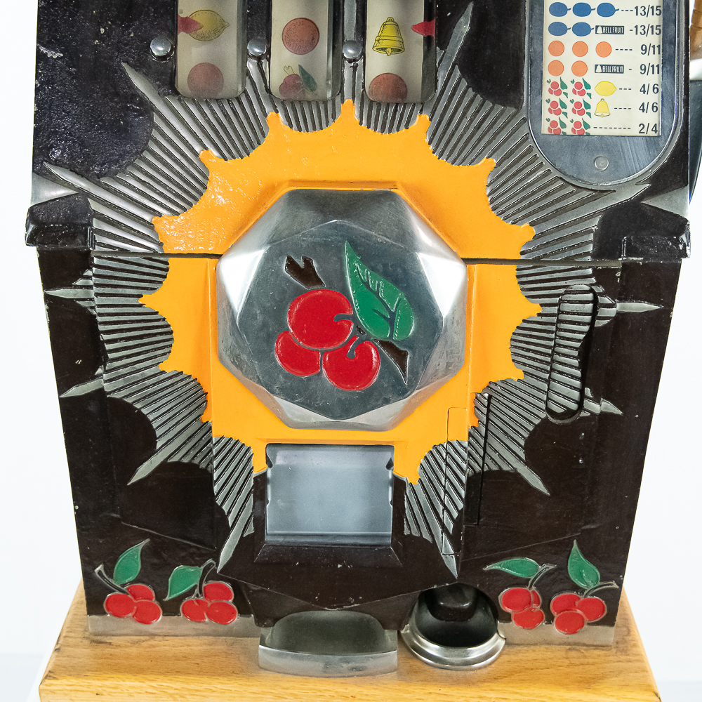 Lot 2030 Bursting Cherry 25 Cent Slot Machine Donley Auctions