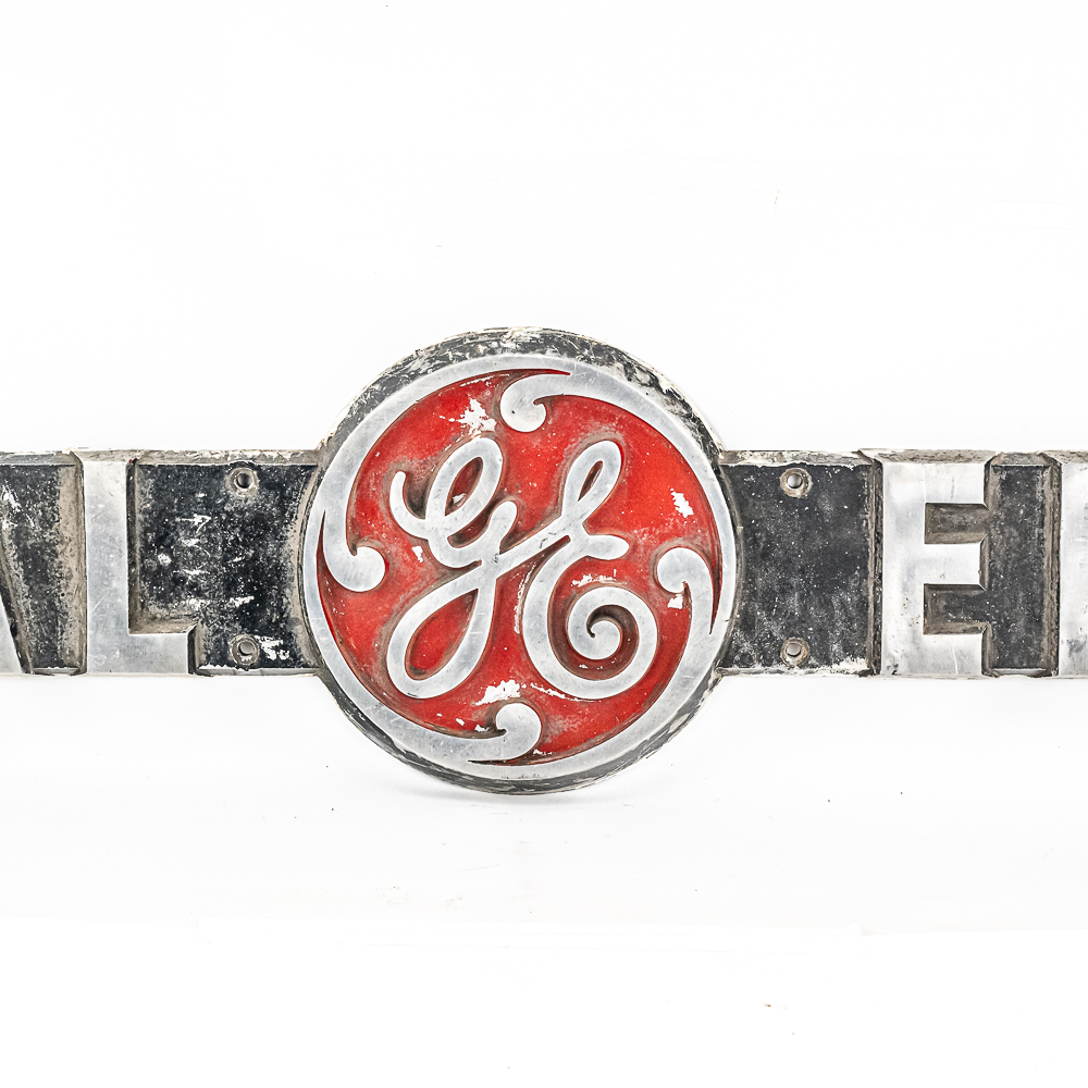 Lot 2016 - Vintage 5 ft GE General Electric Nameplate Sign