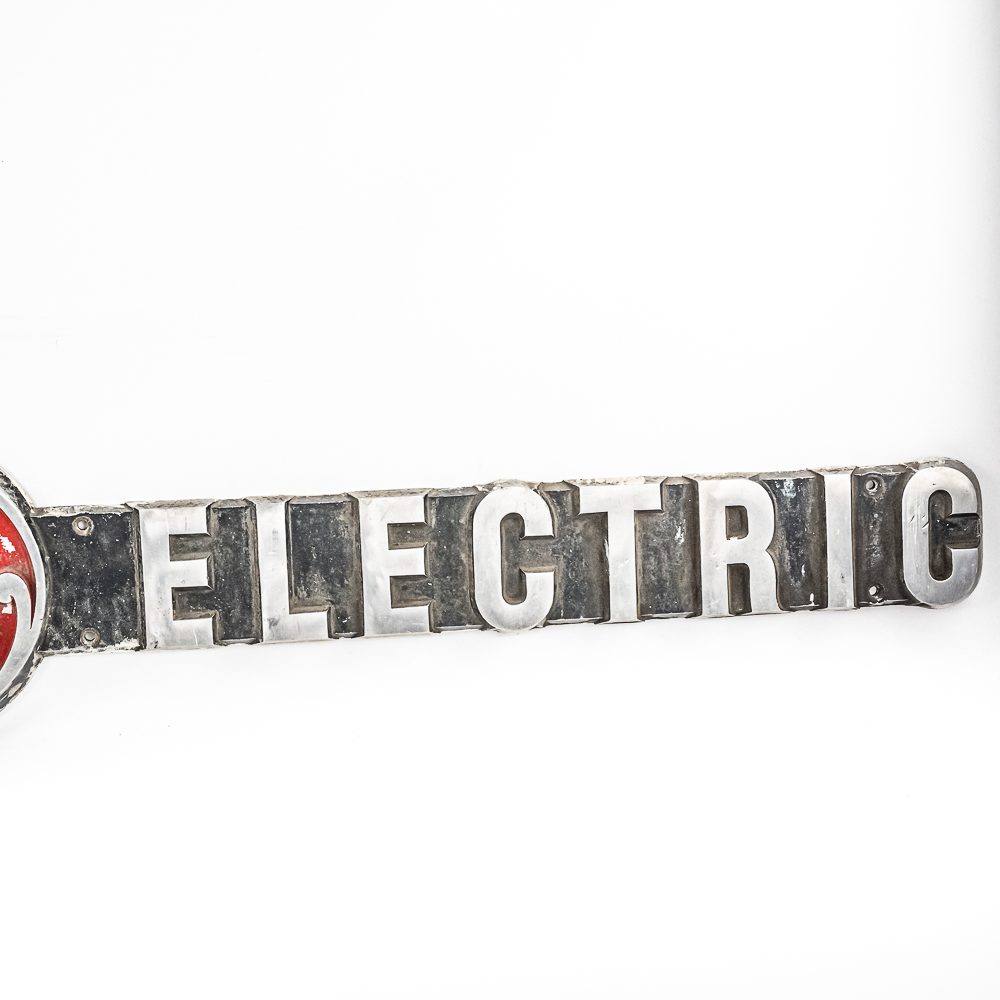 Lot 2016 - Vintage 5 ft GE General Electric Nameplate Sign