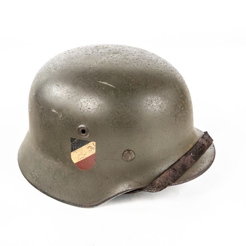WW2 German Helmet M40 Double Decal NSKK. A nice example of a German Third Reich M40 double 