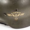 WW2 German Helmet M40 Double Decal NSKK. A nice example of a German Third Reich M40 double Image - 4