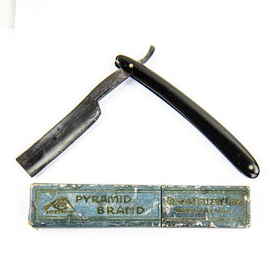 Unexcelled Razor Co Razor w/ Unorig. Box. Vintage Straight Razor by Unexcelled Razor Co, with