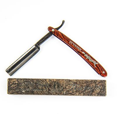 F. W. Engels Warren 28 Razor w/ Orig. Box. Vintage Straight Razor "Warren 28" by F.W. Engels