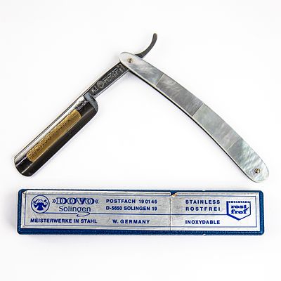 Dovo Stainless 41 Razor w/ Orig. Box. Beautiful Find! Vintage Straight Razor by Dovo Solingen