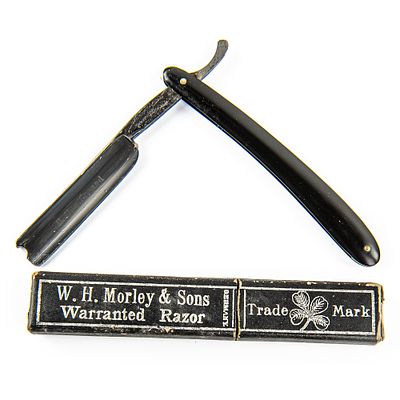 W. H. Morley & Sons Razor w/ Orig. Box. Vintage Straight Razor by W. H. Morley & Sons, with