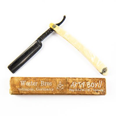 Wester Bros Steel King Razor w/ Unorig. Box. Vintage Straight Razor "Steel King" by Wester Bros
