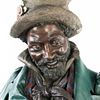 Bronze Banjo Player Sculpture By Aly Matthews. Polychrome limited edition bronze bust of a black Image - 3