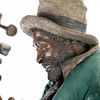 Bronze Banjo Player Sculpture By Aly Matthews. Polychrome limited edition bronze bust of a black Image - 15