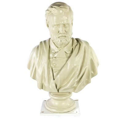 Ulysses S. Grant Life Size Bust Sculpture. Vintage life size plaster sculpture by artist 