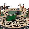 Hall's Race Course Mechanical Bank. Nice all original cast iron mechanical Race Course bank made Image - 11