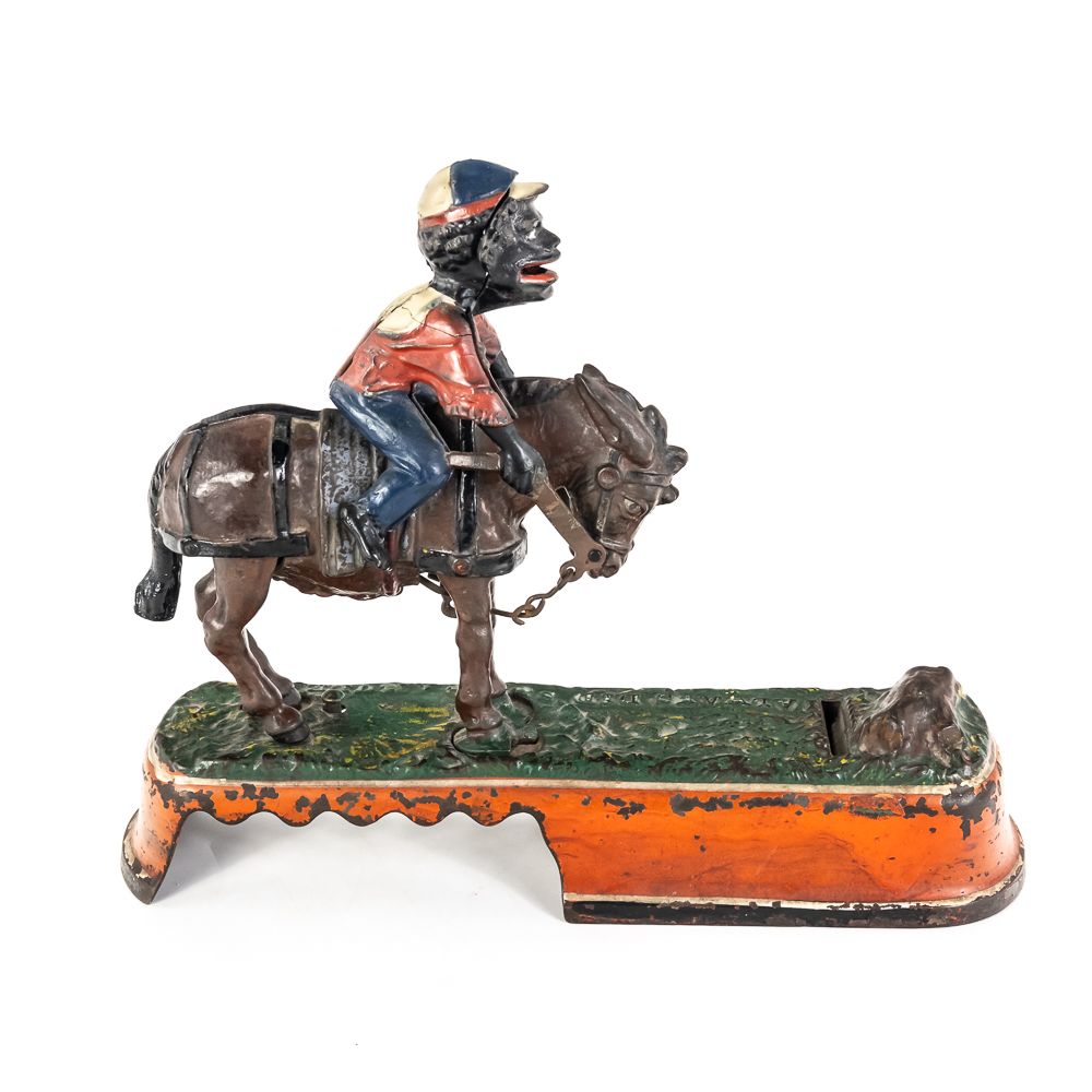 JE Stevens I Always Despise a Mule Mechanical Bank. Antique Black Americana J.E. Steven's I 