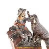 1885 Speaking Dog Red Dress Mechanical Bank. 1885 "Speaking Dog" Shepard Hardware "Red Dress" Image - 1