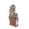 1885 Speaking Dog Red Dress Mechanical Bank. 1885 "Speaking Dog" Shepard Hardware "Red Dress" Image - 6