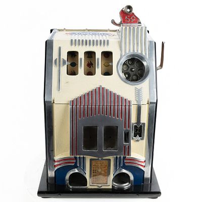 1930s 5 Cent Pace Kitty Slot Machine. A rare machine in any condition, let alone as nice as 