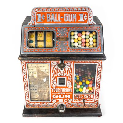 *Caille Ball Gum Junior Bell 1 Cent w/Key. Caille Junior Bell Ball Gum and Fortune trade 