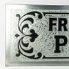 "Fresh Roasted Peanuts" Glass Sign. A stunning example of reverse-paint, chipped glass, mirror Image - 1