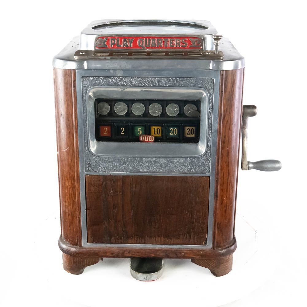 Rare Caille Aristocrat Roulette 25 Cent Slot. Circa 1925. Looks to be all original. Showing some 