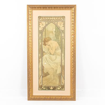 The Times of the Day Nightly Rest Framed Litho. The Times of the Day; Nightly Rest linen backed 