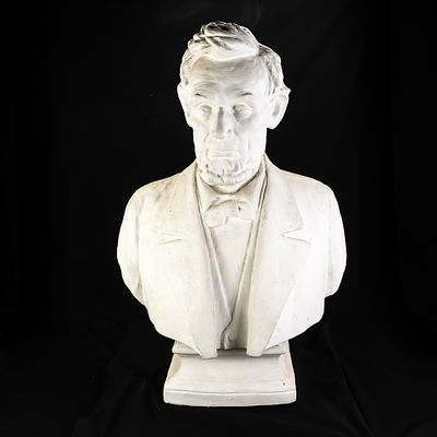 Early 1900's Abraham Lincoln Bust. Pedestal bust of Abraham Lincoln. Early 1900's plaster with a 