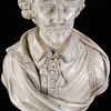 Antique Bust of William Shakespeare. Plaster bust of William Shakespeare. Antique pedestal piece Image - 3
