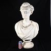 President Abe Lincoln Pedestal Bust. Large plaster pedestal bust of President Abraham Lincoln. Image - 1