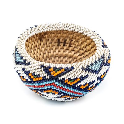 1960s Paiute Beaded Basket. Paiute beaded basket circa 1960s. This represents a fine example of 