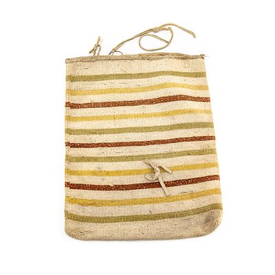 Great Lakes Twine Bag. This Great Lakes twine bag features horizontal stripes in alternating 