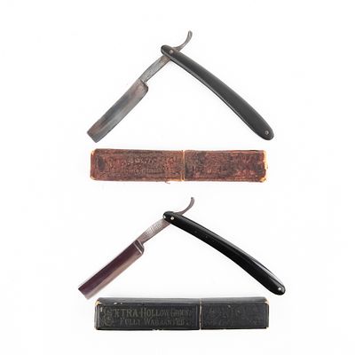 (2) Vintage Straight Razors. Lot of 2 vintage straight razors, one "Imperial Razor" in fair 