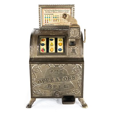 *Mills Operators Bell Slot Machine. Nice all original machine with original mills lock. Plating 