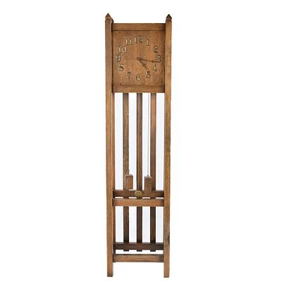 Arts & Crafts Mission Style Tall Clock. This is an exceptional example of an Arts and 