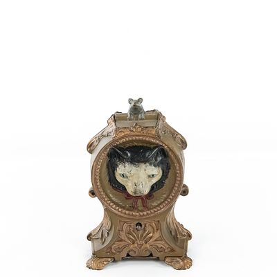 Cat & Mouse Cast Iron Mechanical Bank. Made by J. & E. Stevens & Co. the Cat & Mouse mechanical 