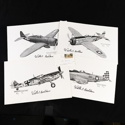 WWII Triple Ace Walter Beckham 18 Air Victories. This is a fantastic lot for the aviation 