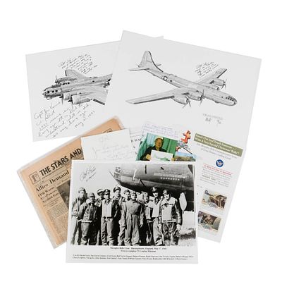 WWII Memphis Belle/Dauntless Dotty Signed Group. This is an exceptional lot of WWII aviation 