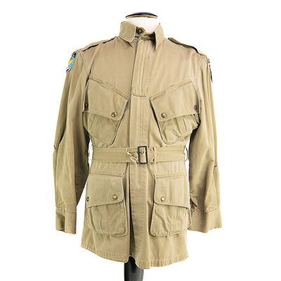 WWII US Army 101st & First Allied M42 Jump Jacket. M42 Jump Jacket. 101st Airborne (white tongue 