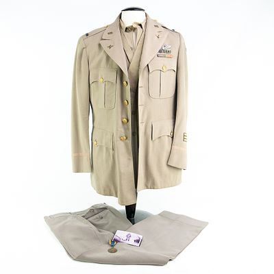 WWII Army Air Force Glider Pilot Uniform Named. Attributed to Glider Flight Officer Jack R. Hamm 