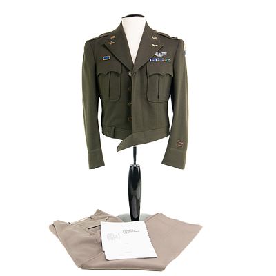 WWII Uniform CPT Johnnie L Carter 363 FS /357 FG. Wonderful US Army Air Force M-50 “Ike Jacket” 