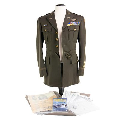 WWII US MAJ George Preddy ACE Pilot Uniform & More. Uniform Coat and trousers attributed to 