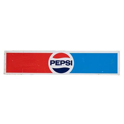 Pepsi Machine Insert Single Sided Advertising Sign. "PEPSI" single sided machine insert tin 