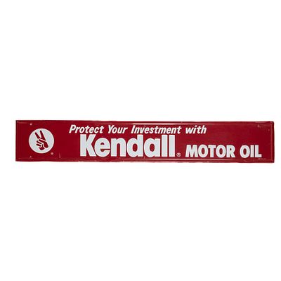 Kendall Motor Oil Embossed SST Advertising Sign. Vintage Kendall Motor Oil embossed single sided 