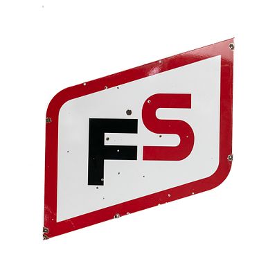 "FS" DSP Porcelain Advertising Sign. Vintage "FS" single sided porcelain advertising sign. 