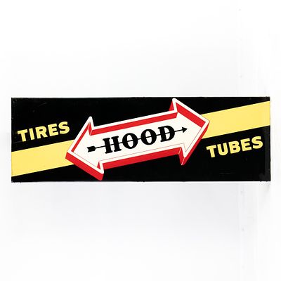 Hood Tires Tubes SST Self Framed Advertising Sign. "Hood Tires Tubes" single sided self framed 
