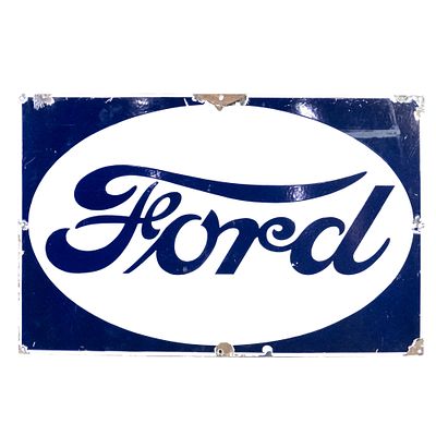 Reverse Colors Ford Veribrite SSP Advertising Sign. "FORD" (featured in reverse colors) single 