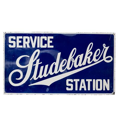 Studebaker Service Station SSP Advertising Sign. "Studebaker Service Station" single sided 