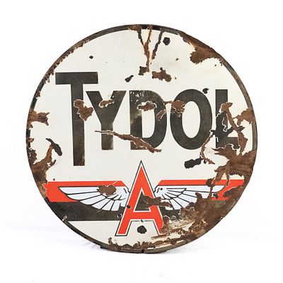 48" TYDOL Flying A GAS DSP Advertising Sign. 48" "TYDOL" flying A gasoline double sided 