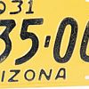 Arizona 1931 License Plate. # 17-35-00 repaint in good condition. See pics. From the Jim Dvorak Image - 2