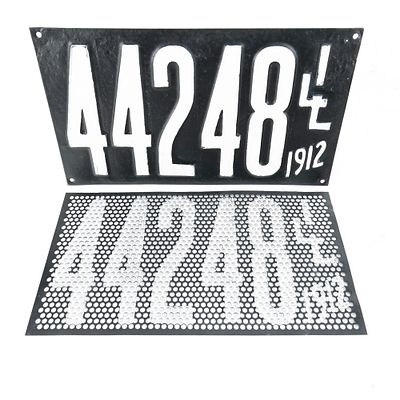 Illinois 1912 License Plate Pair. # 44248 restored pair in VG condition. See pics. From the Jim 